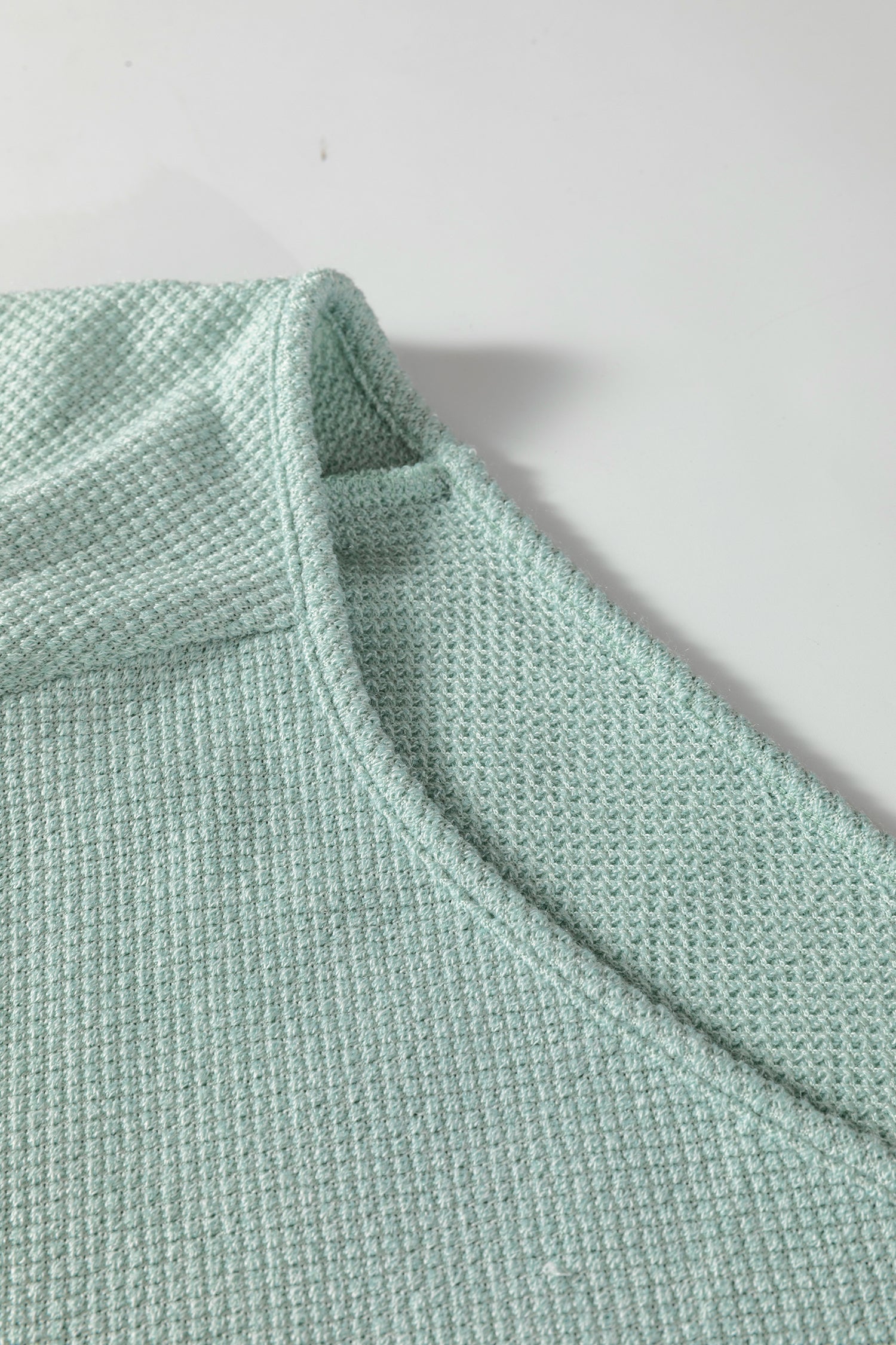 Lavendar Lane Clothing moonlight jade textured raglan sleeve knit blouse with loose fit and casual style.