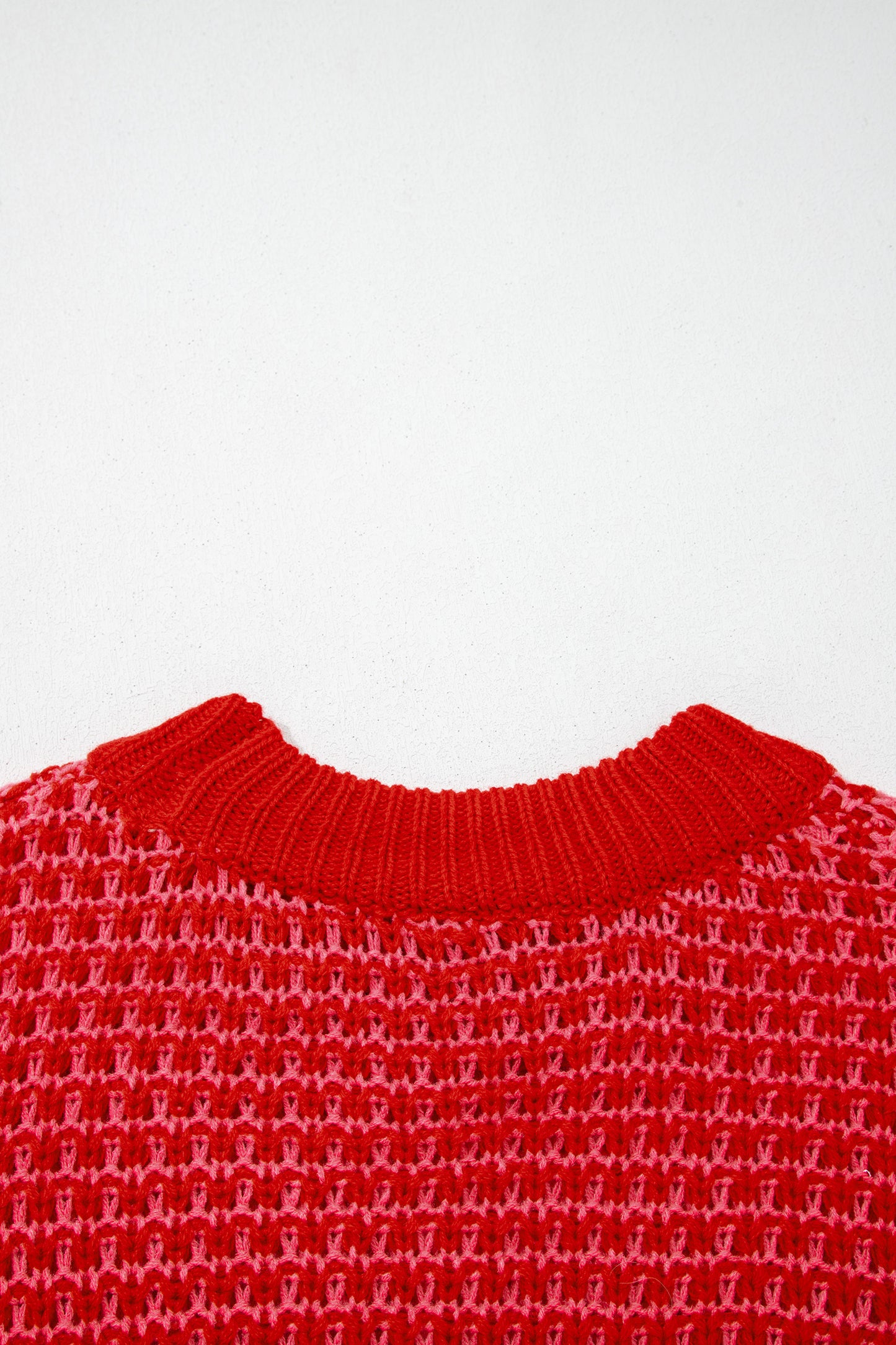 Lavendar Lane Clothing red stripe 3/4 draped sleeve slouchy sweater, casual knit with relaxed fit and stylish design.