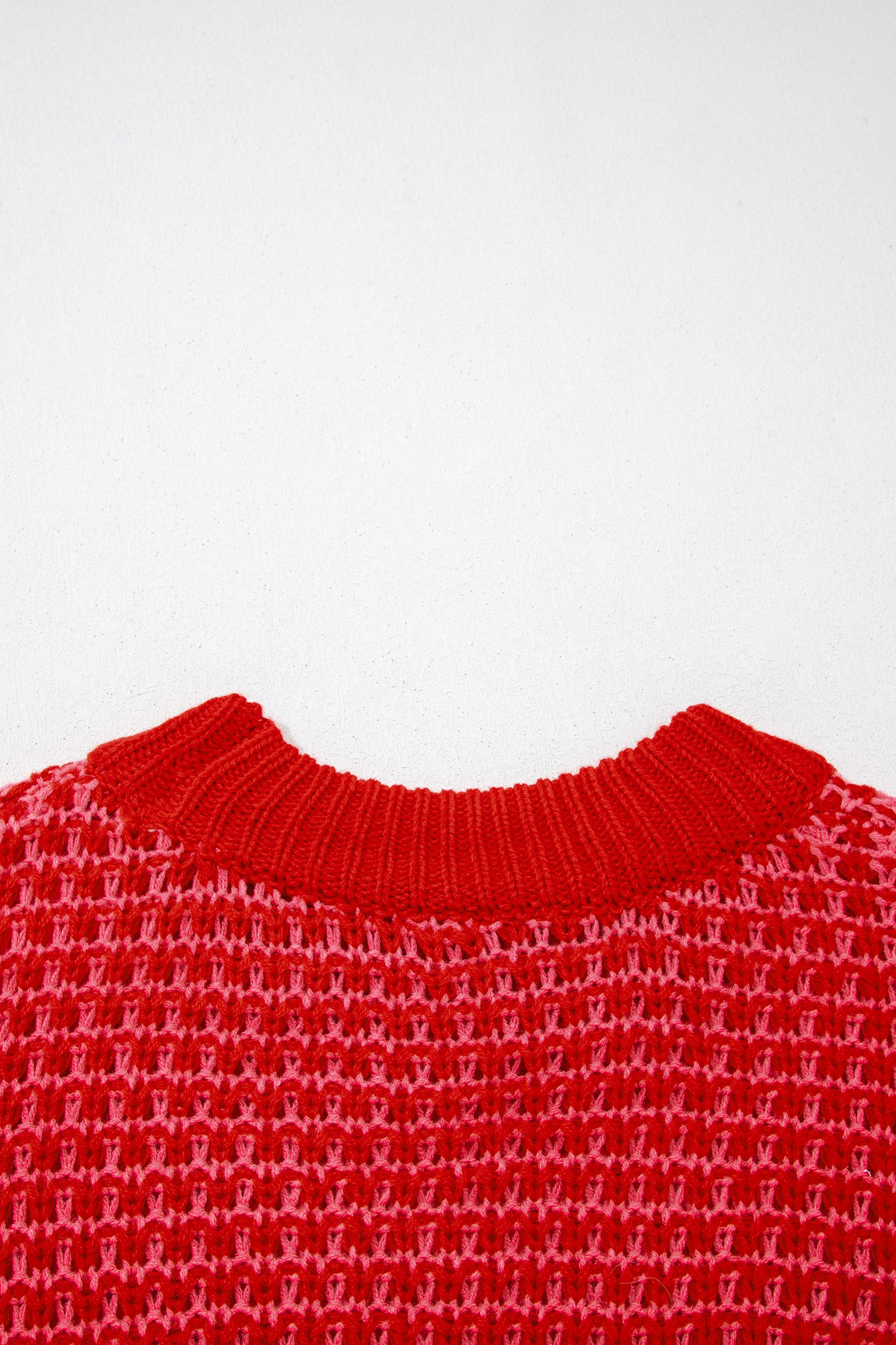 Lavendar Lane Clothing red stripe 3/4 draped sleeve slouchy sweater, casual knit with relaxed fit and stylish design.