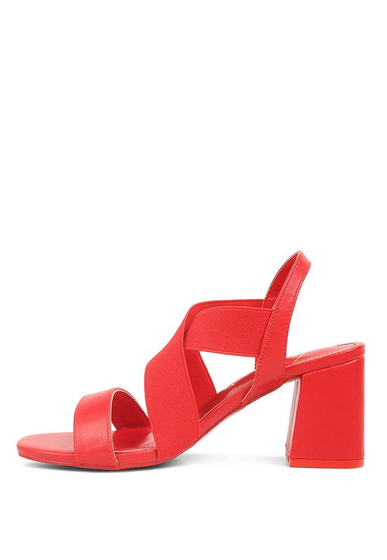 Bons Comfortable Straps Block Heel Sandals