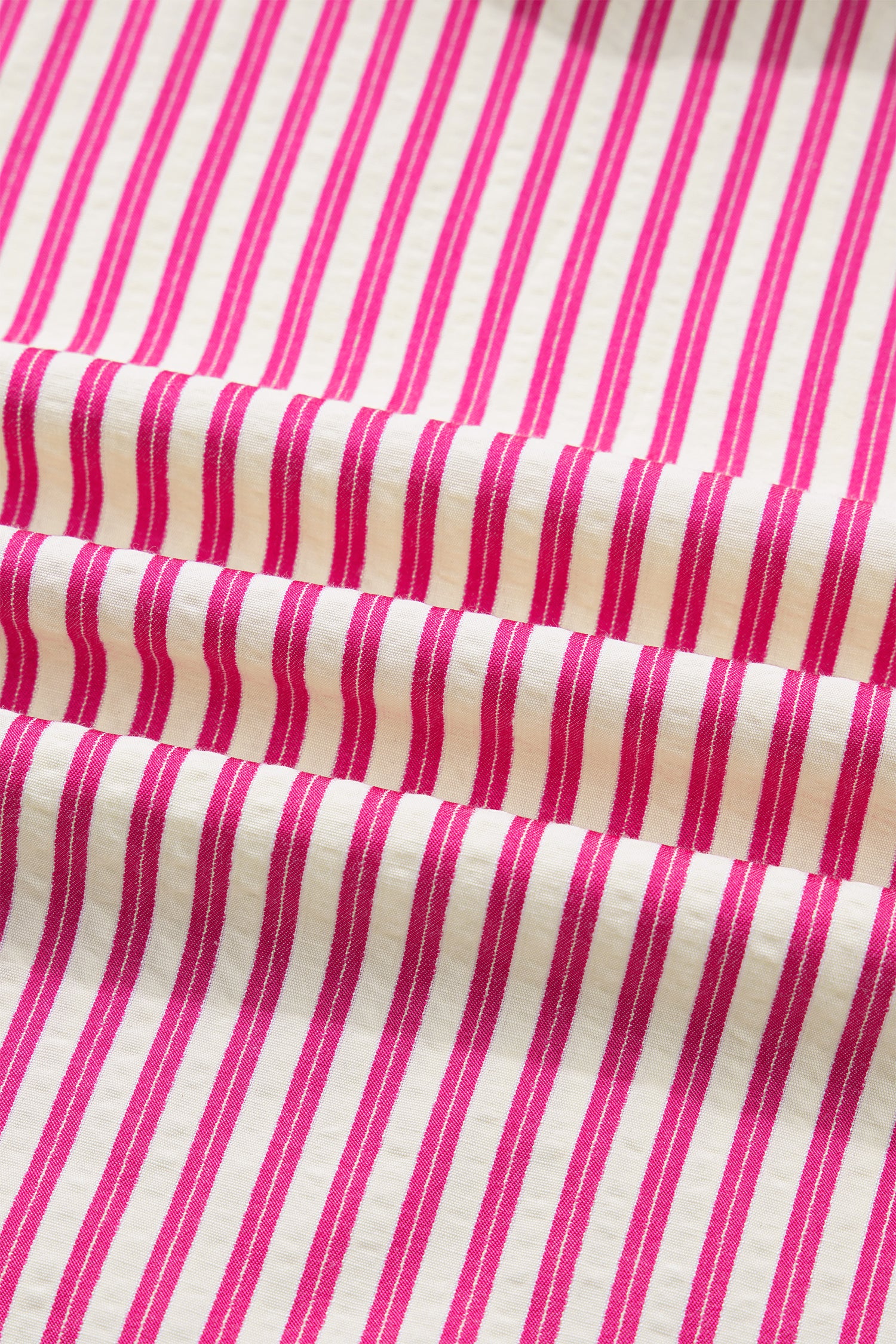 Lavendar Lane Clothing rose stripe blouse with shirred yoke and ruffled short sleeves, casual and feminine top for warm weather.