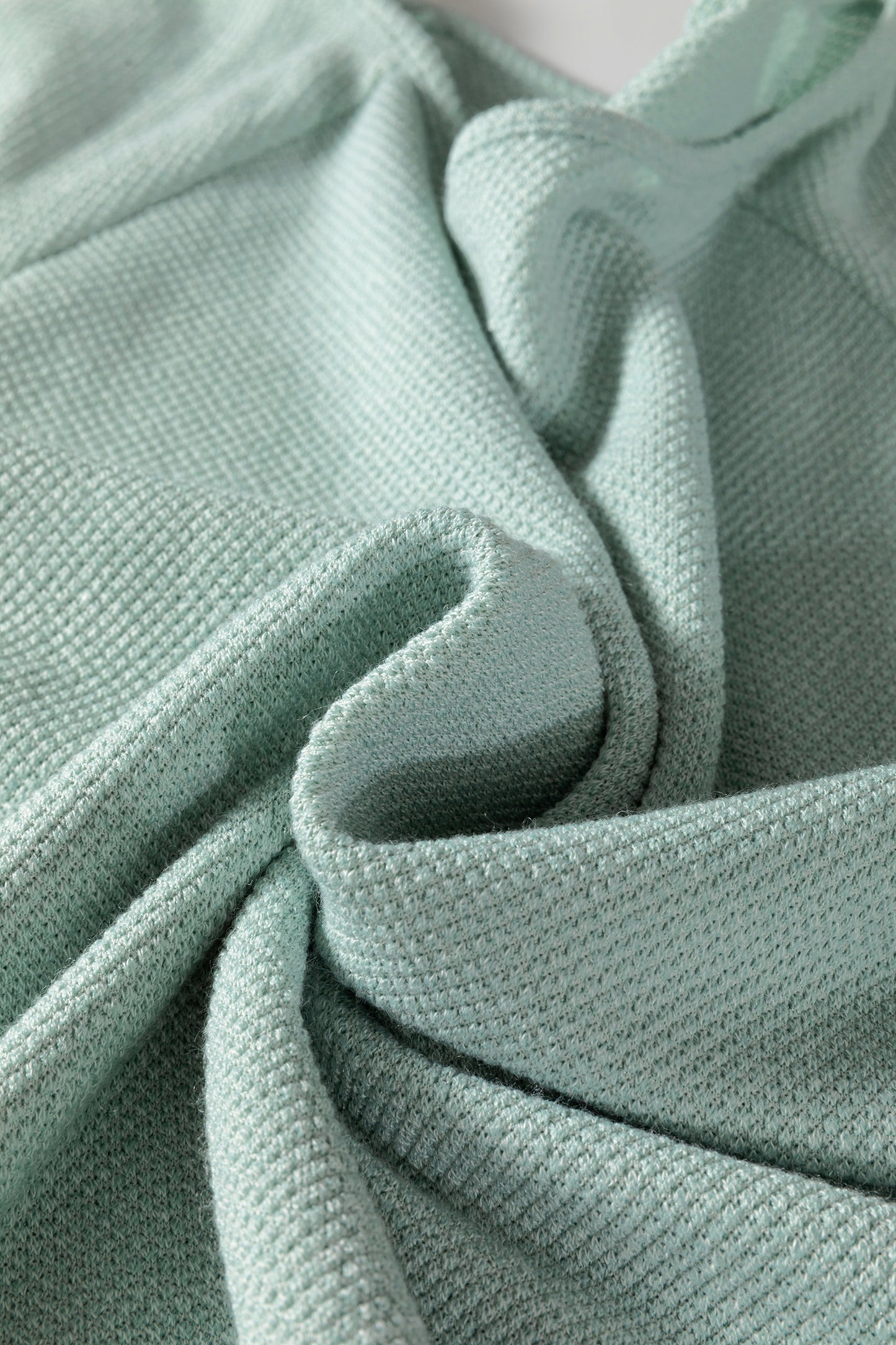 Lavendar Lane Clothing Moonlight Jade textured raglan sleeve knit blouse, loose fit with casual style and soft fabric detail.