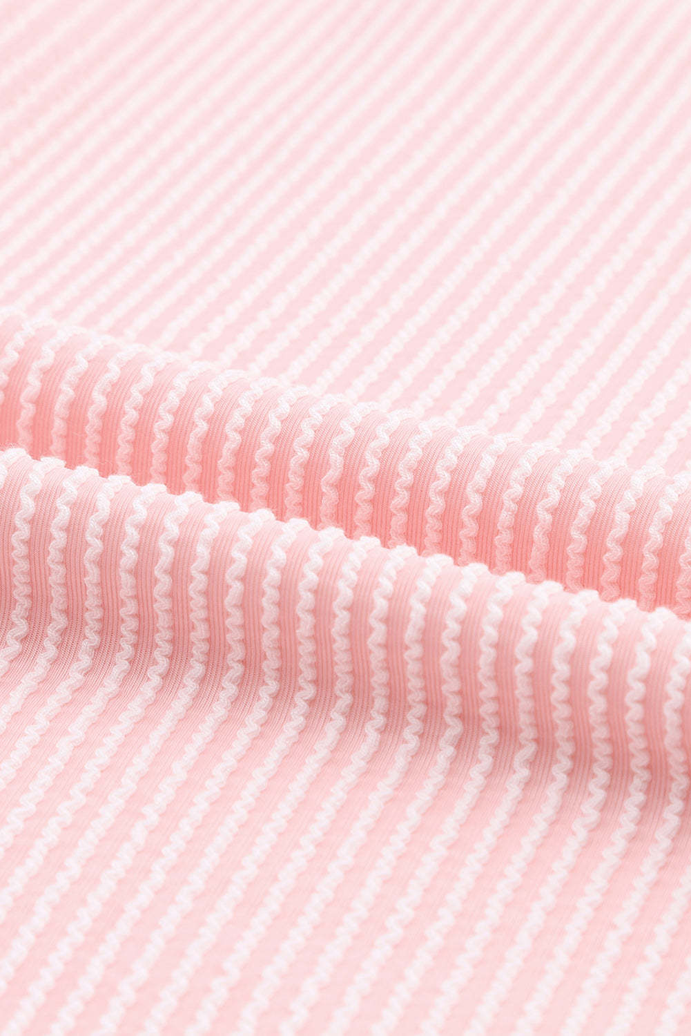 Pink Roll Tab Sleeve Ribbed Cording Shacket