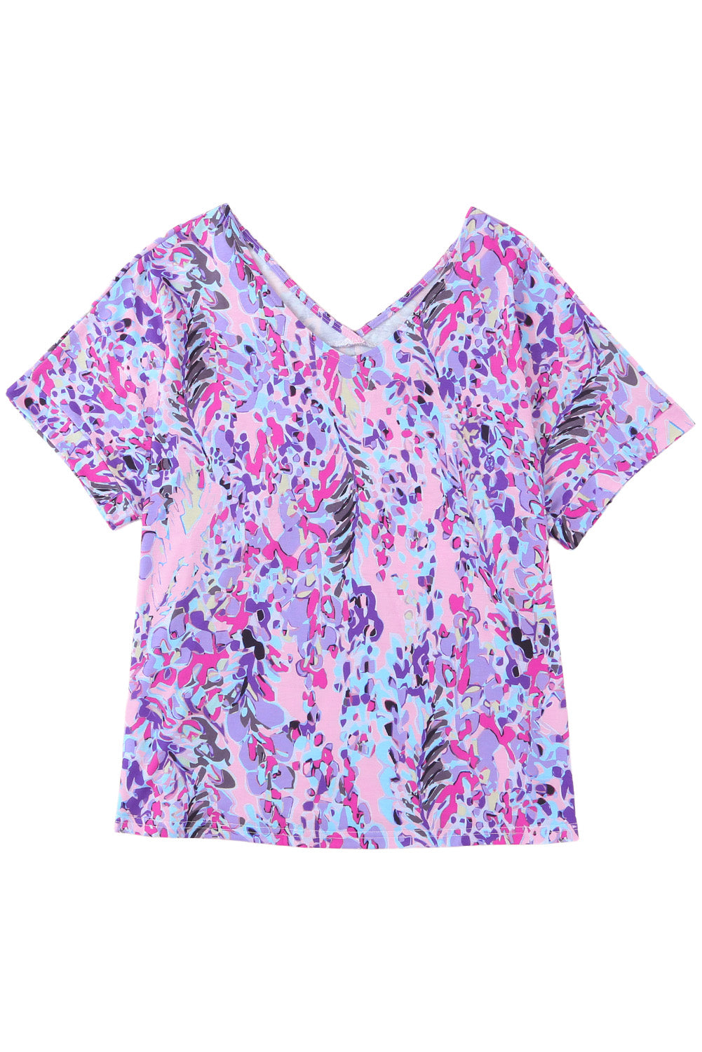 Pink Loose Painted Floral Top