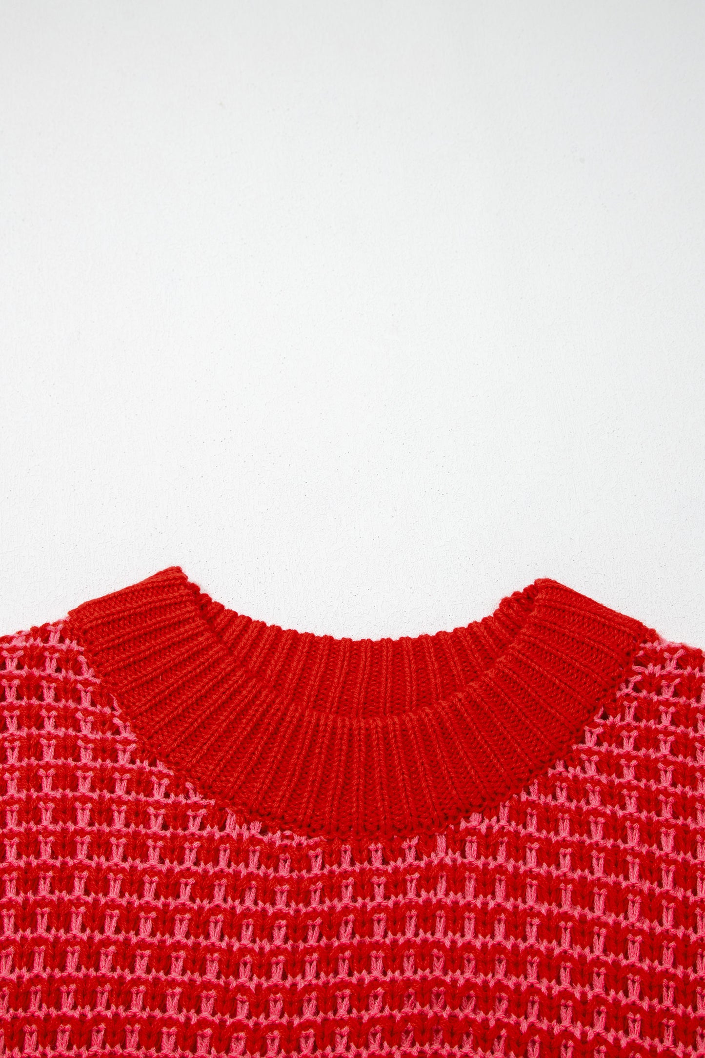 Lavendar Lane Clothing red stripe 3/4 draped sleeve slouchy sweater, casual knit with relaxed fit and stylish design.