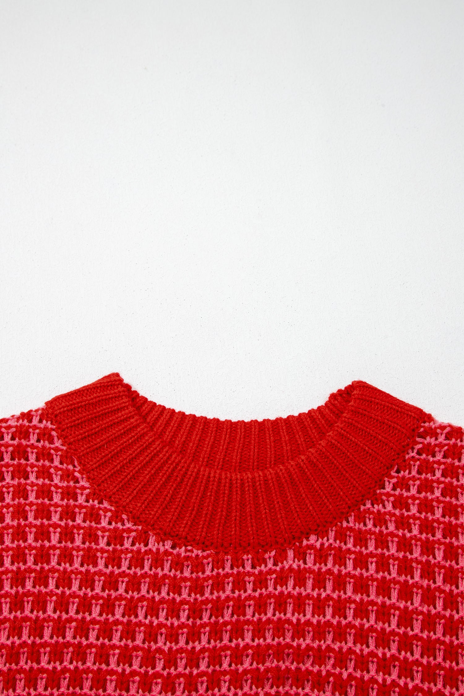 Lavendar Lane Clothing red stripe 3/4 draped sleeve slouchy sweater, casual knit with relaxed fit and stylish design.