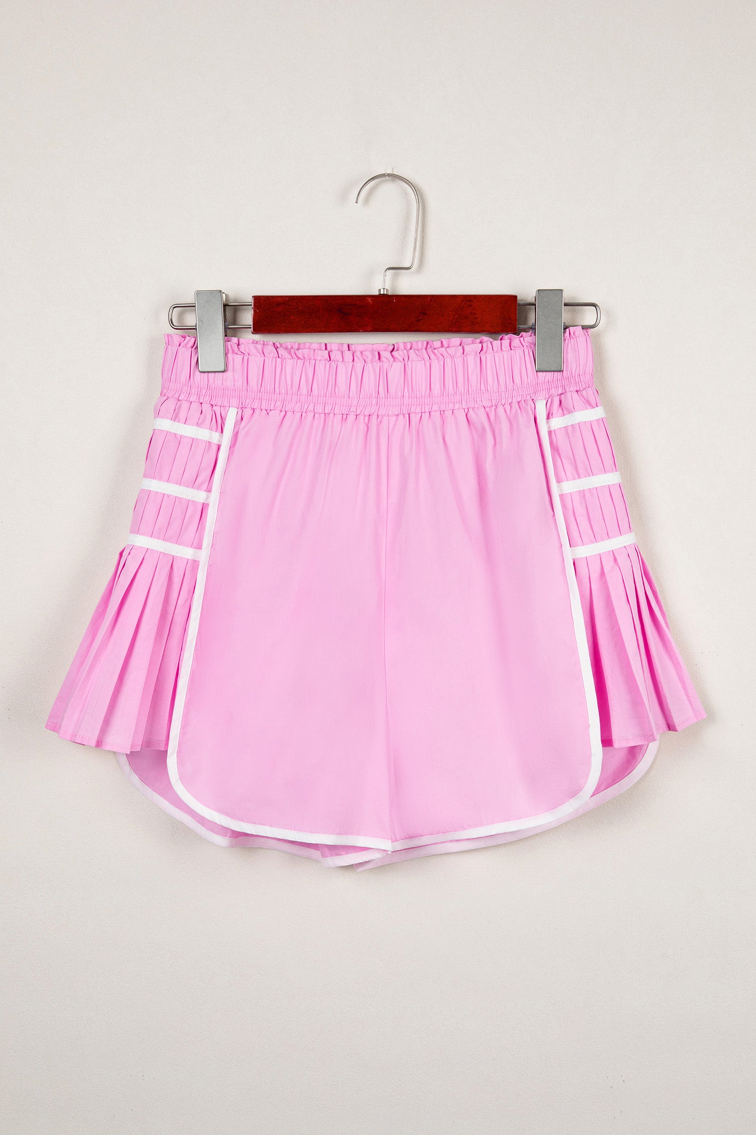 Lavendar Lane Clothing casual active shorts with contrast trim, pleated design, perfect for comfortable everyday wear.