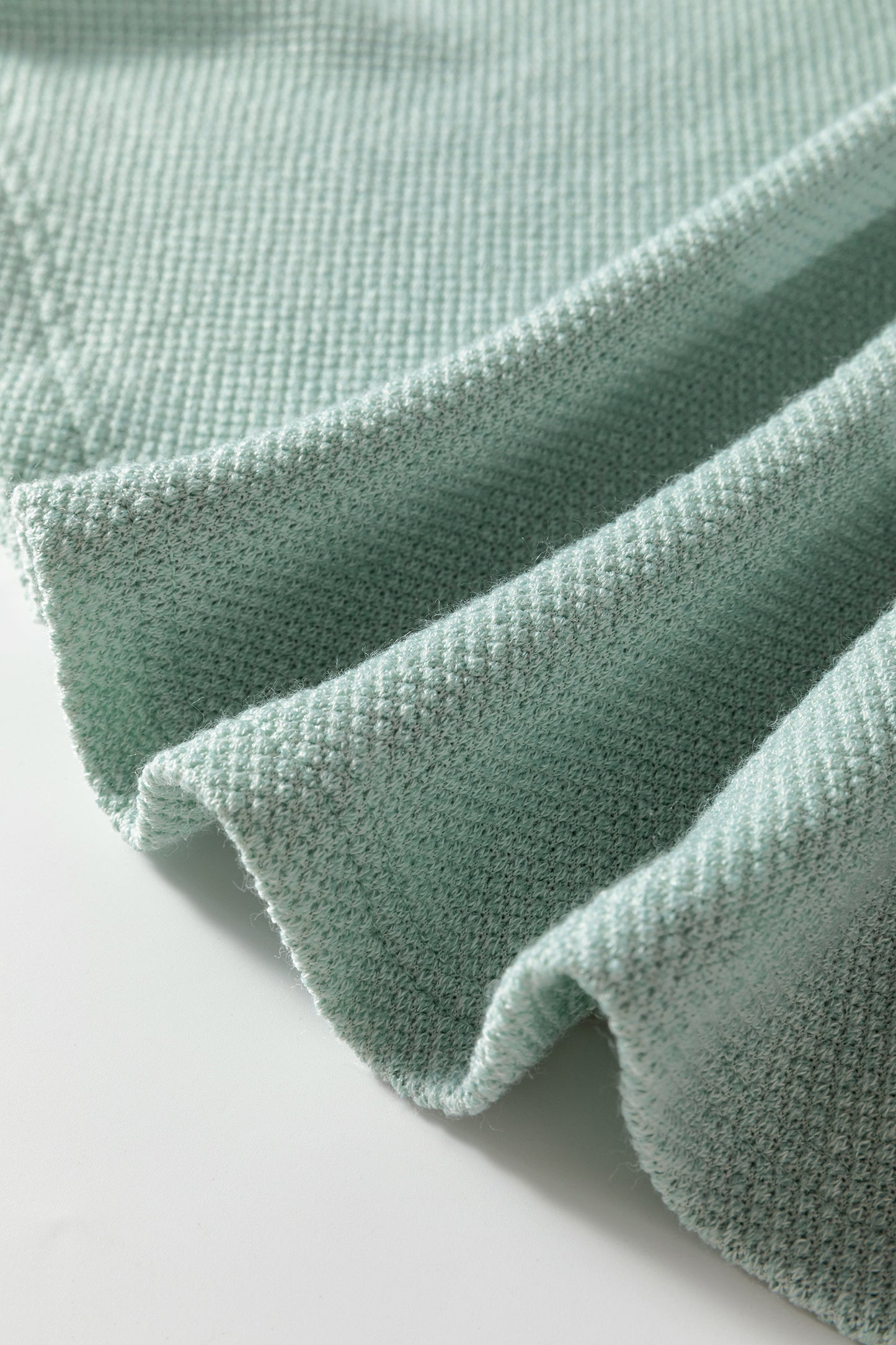 Lavendar Lane Clothing moonlight jade textured raglan sleeve knit blouse, loose fit, stylish and comfortable top.