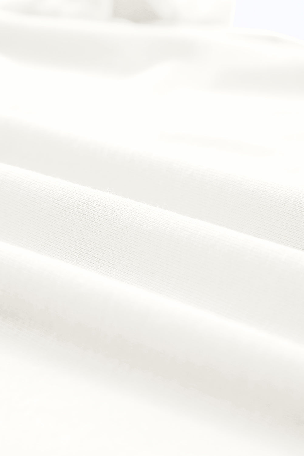 White Casual Plain Crew Neck Top
