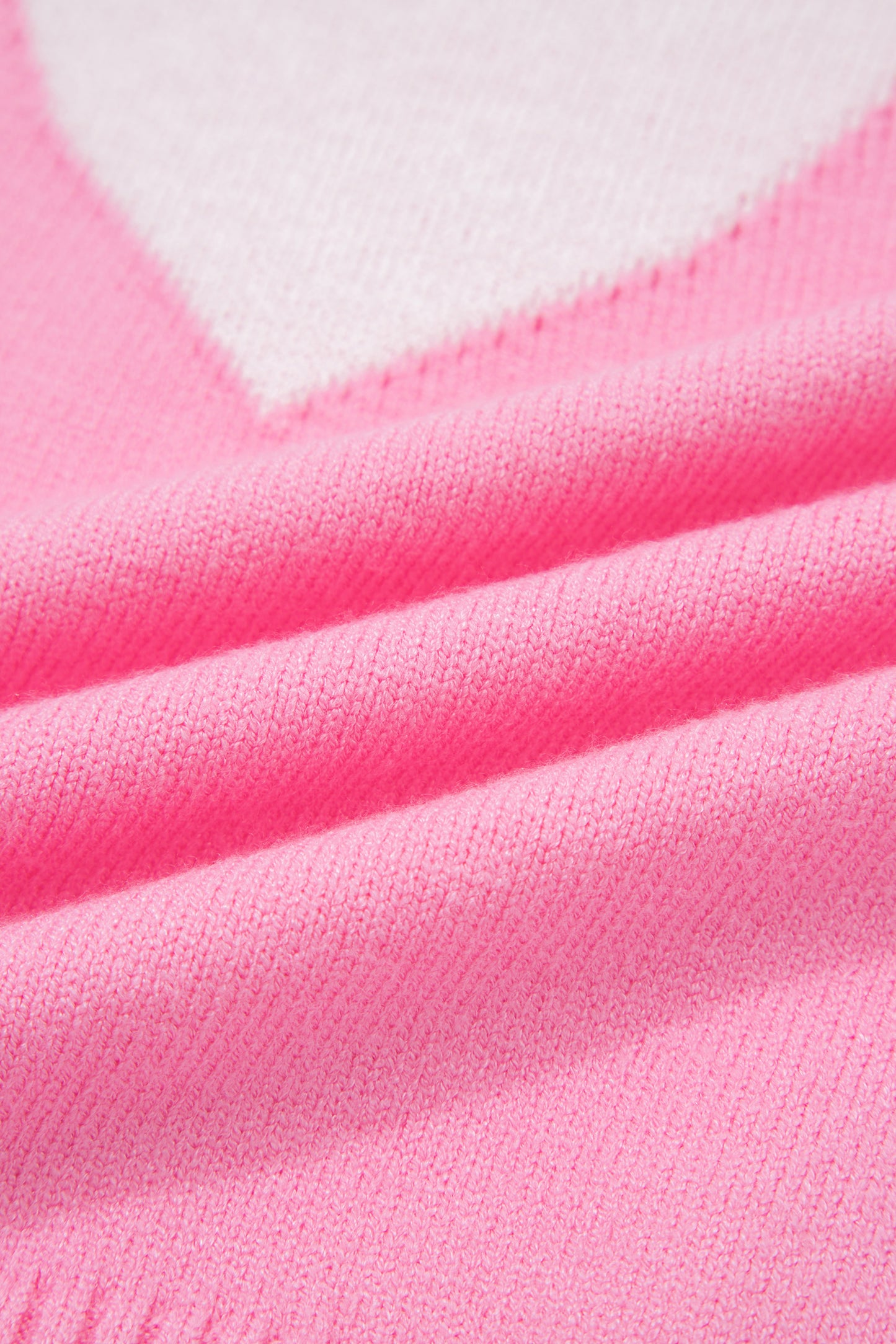 Pink Valentine heart graphic short sleeve sweater by Lavendar Lane Clothing, featuring a cute heart design and cropped fit.