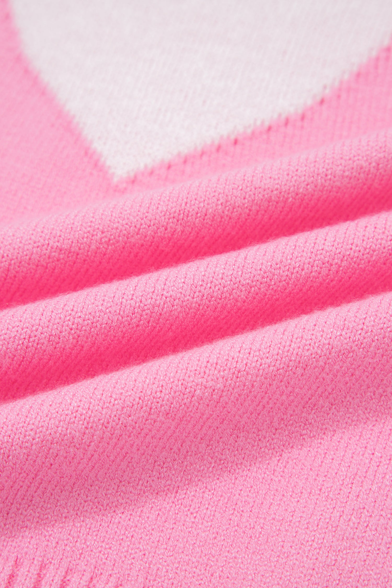 Pink Valentine heart graphic short sleeve sweater by Lavendar Lane Clothing, featuring a cute heart design and cropped fit.