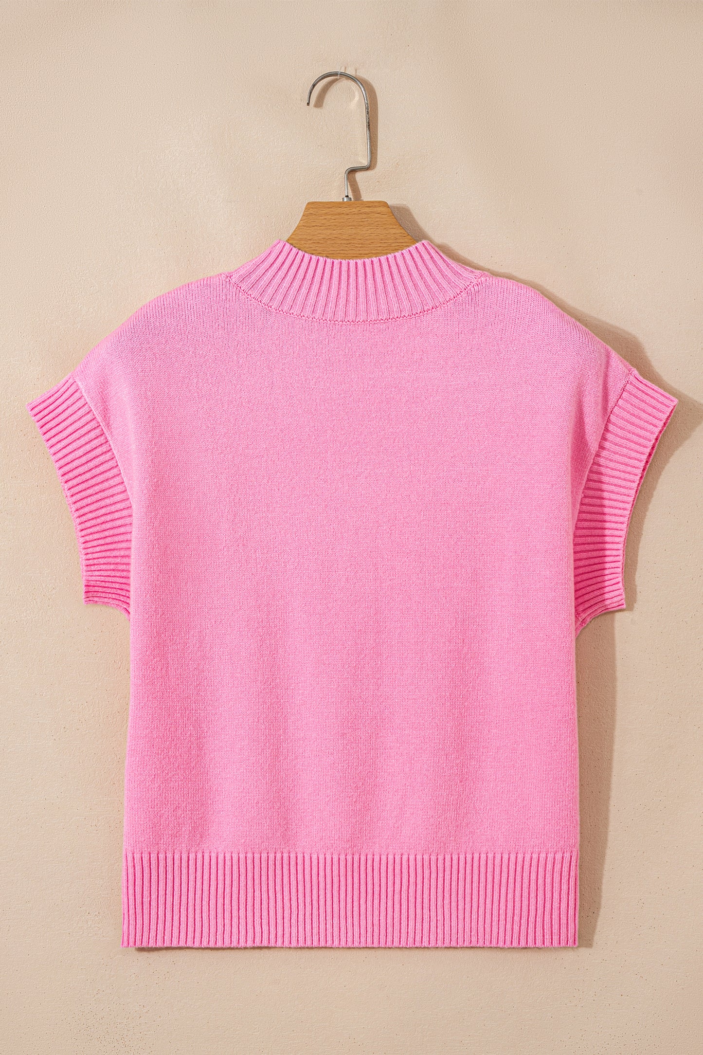Pink Valentine heart graphic cropped short sleeve sweater by Lavendar Lane Clothing, featuring a playful heart design on the front.