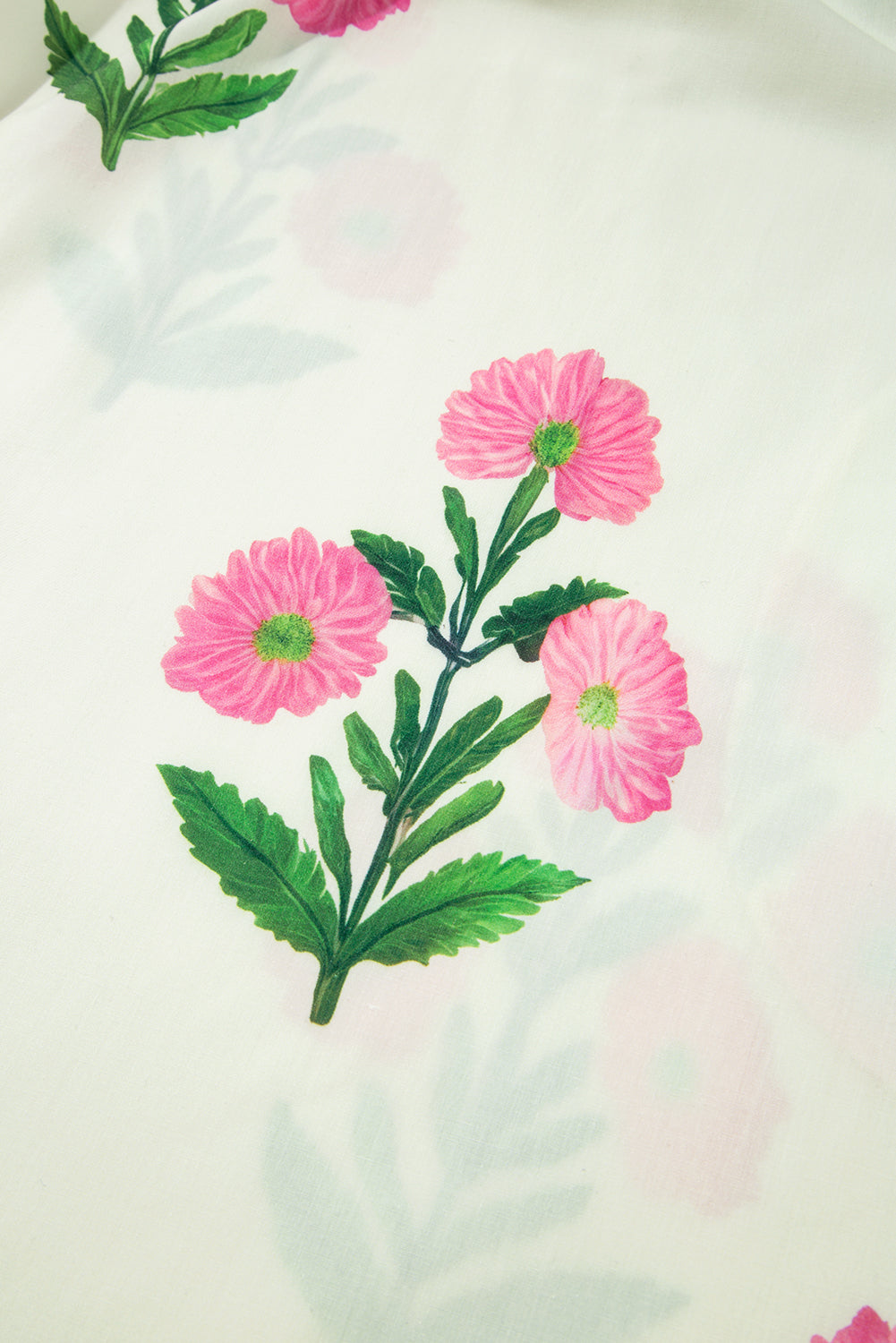 Apricot Floral Short Sleeve Split Neck Loose Mini Dress