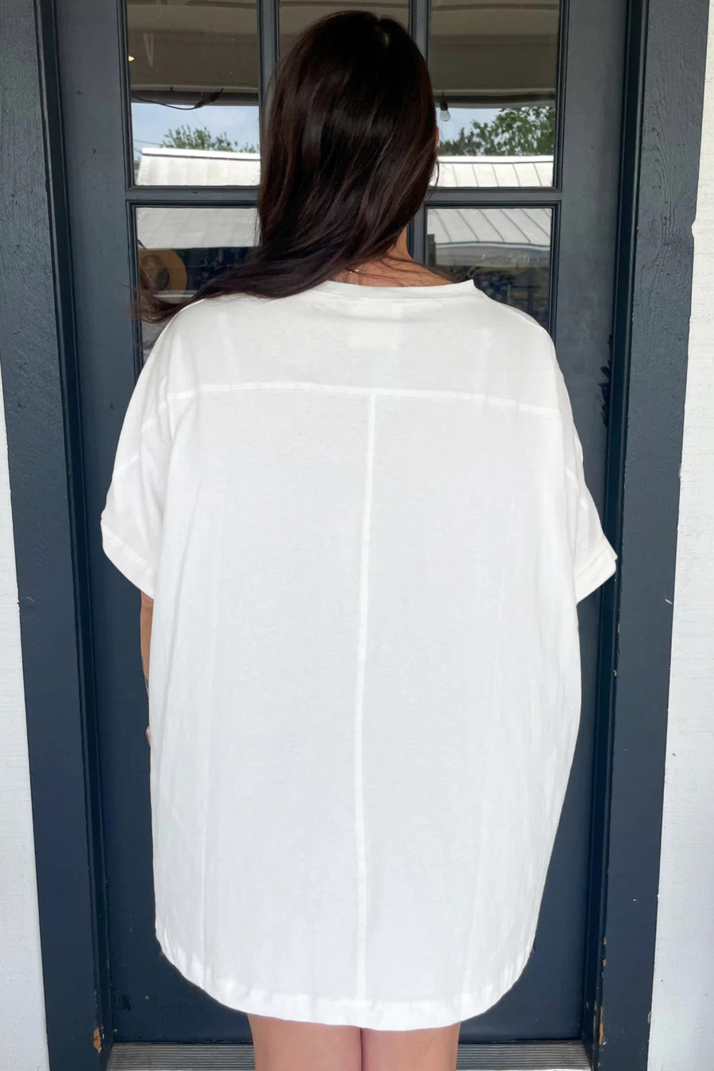 White Sequined Texas Graphic Plus Size Top