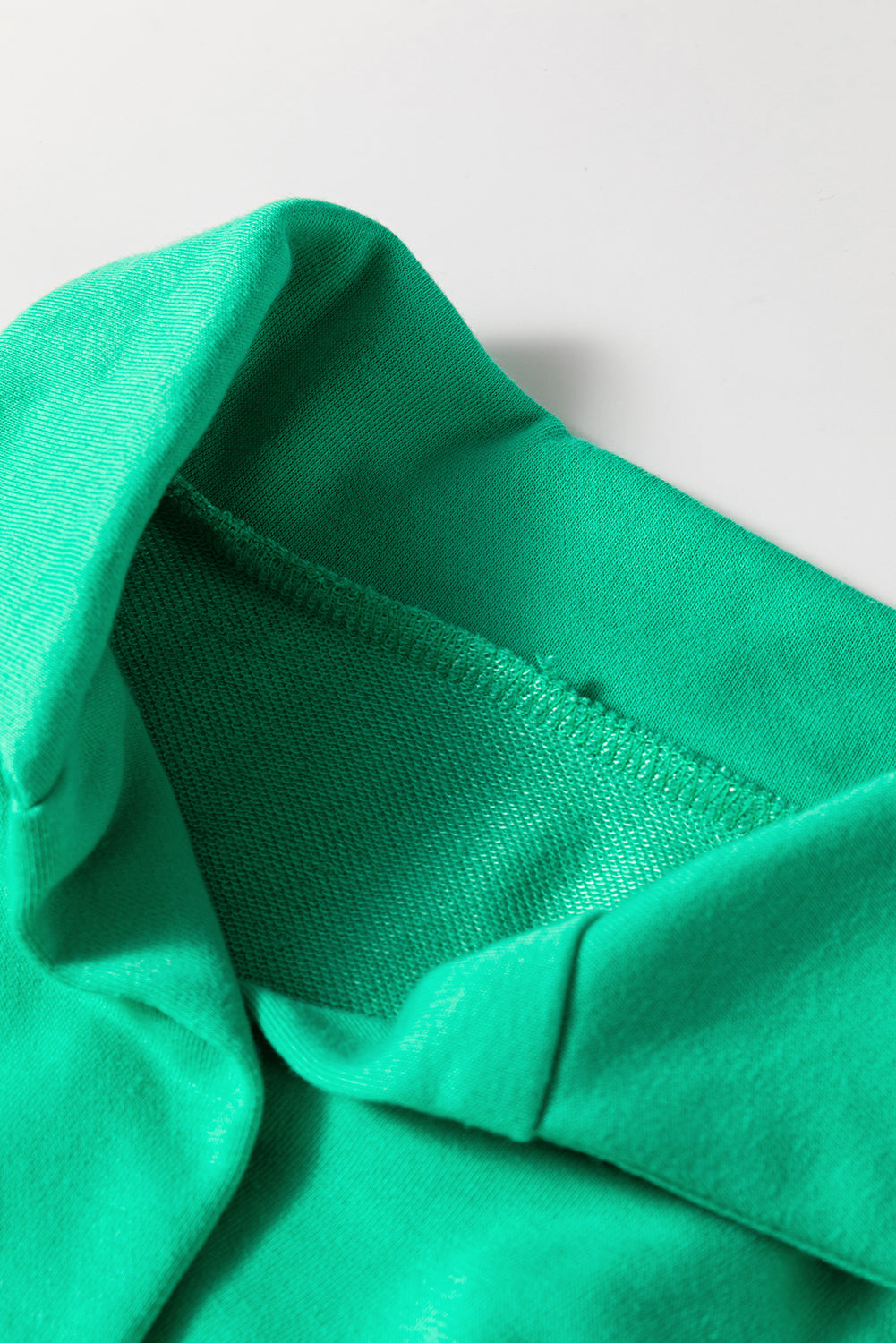 Sea green rainbow colorblock collared short sleeve top and matching shorts set by Lavendar Lane Clothing, casual summer outfit.