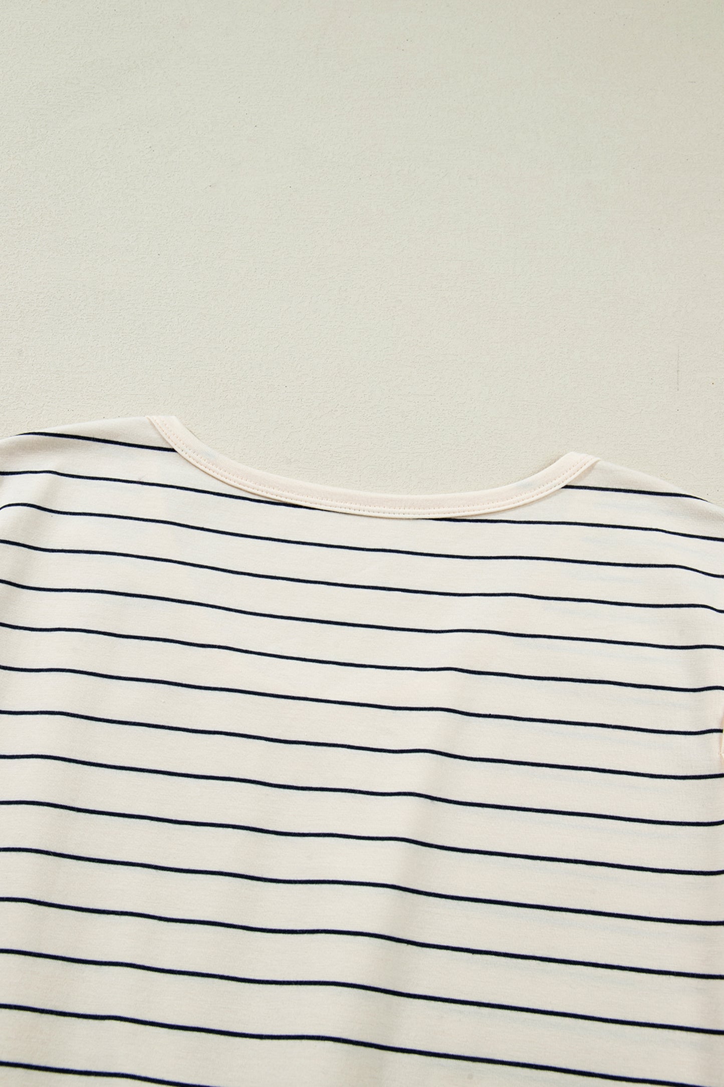 Beige stripe drawstring tunic mini dress with pockets from Lavendar Lane Clothing, casual sleeveless dress with a relaxed fit.