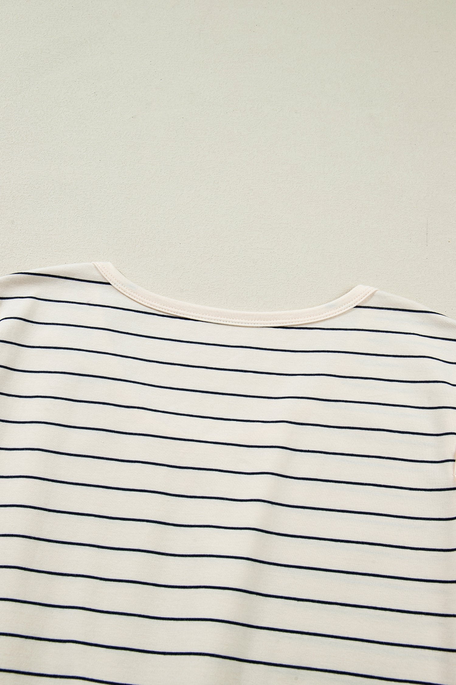 Beige stripe drawstring tunic mini dress with pockets from Lavendar Lane Clothing, casual sleeveless dress with a relaxed fit.