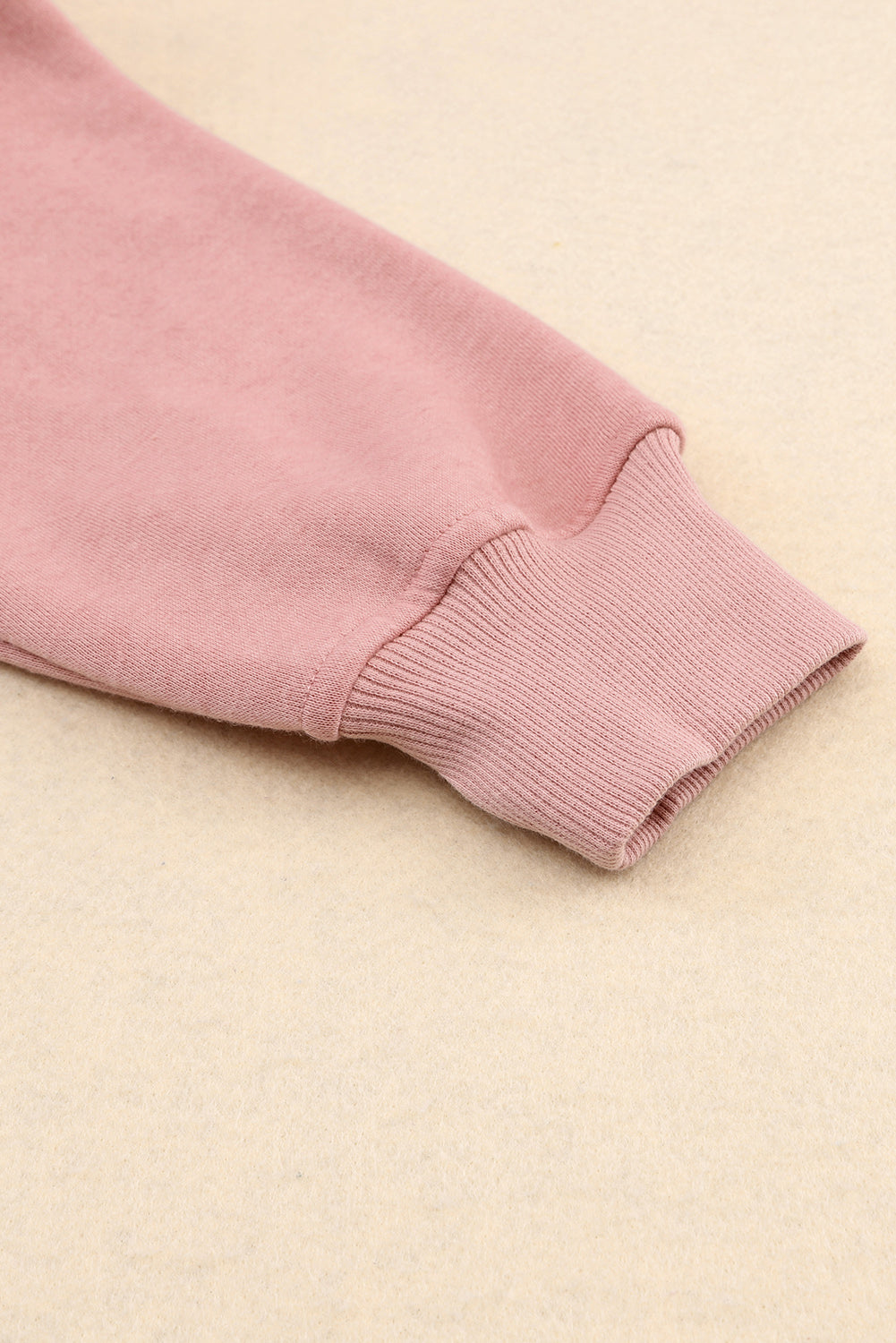 Pink Quarter Zip Kangaroo Pocket Hoodie