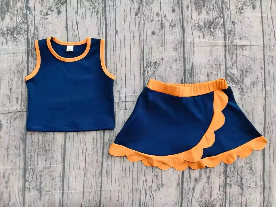 Toddler & Girls Athletic Skort Outfit. Sleeveless Summer Clothing Set, Variety of Styles.