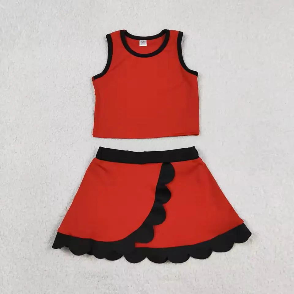 Toddler & Girls Athletic Skort Outfit. Sleeveless Summer Clothing Set, Variety of Styles.
